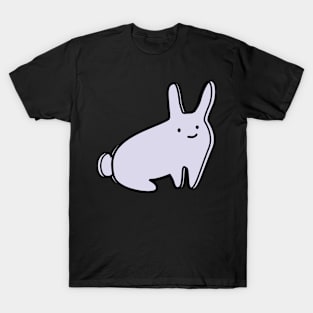 Cute Silly Simple Minimalist Pastel Purple Bunny Rabbit Blue Pattern T-Shirt